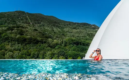 Outdoor pool – Monte Tamaro panorama Splash e Spa